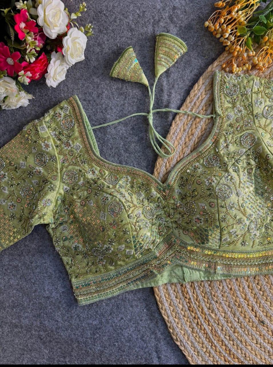 Bridal Handwork Blouse - Image 8